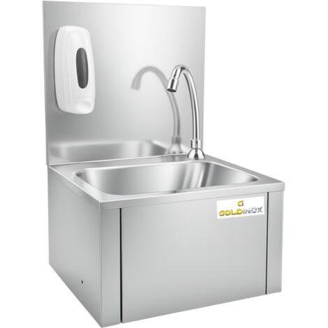 Lave-mains à commande fémorale + Distributeur de savon PREMIUM - GOLDINOX