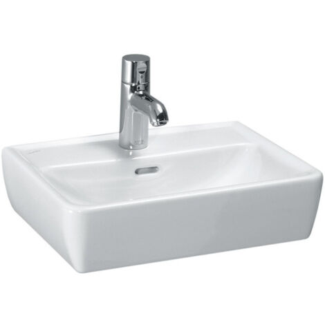 Lave-mains à poser LAUFEN PRO A 450 x 340 mm avec trop-plein, version 1 trou pour robinet LAUFEN blanc