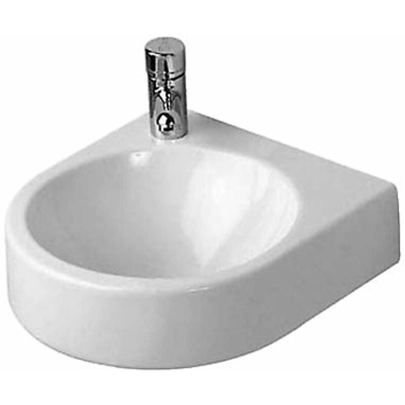Duravit - Architec - Lave-mains sans trop-plein, 36x38 cm, blanc - lave-mains, avec trou à gauche 0766350009