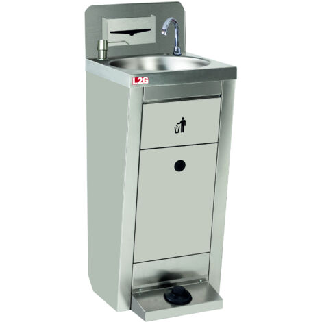 LAVE-MAINS AUTONOME INOX 304 COMMANDE PAR PEDALE - L2G