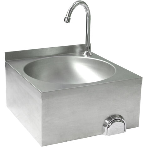 Lave-mains avec co mmande genou 400x400x(H)450 mm - Hendi
