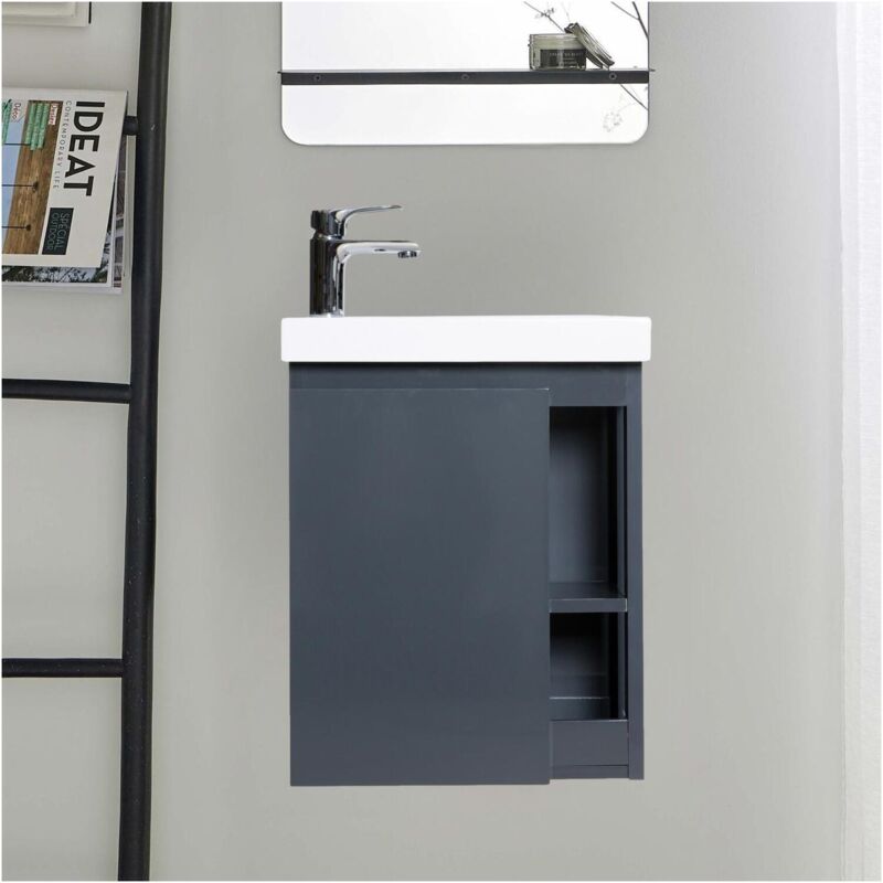 Meuble lave-mains hampton Gris