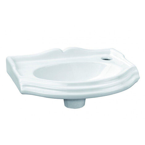 Lave-mains céramique blanc ovale 37,5x28x14cm – À poser ou suspendre – Pour espaces confinés et chantiers humides – Differnz