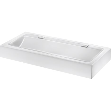 Lave-mains Delabie MINERALCAST encastré L 1200 2 places Hl. D35 mm avec.