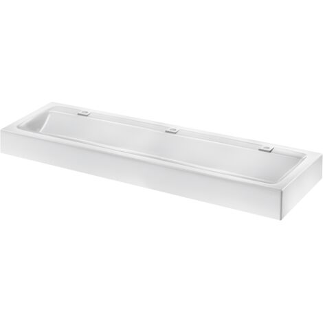 Lave-mains Delabie MINERALCAST encastré L 1800 3 places Hl. D35 mm avec.