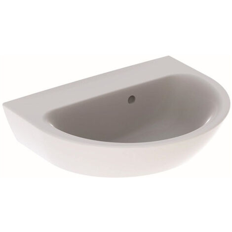 Lave-mains droite NOVA sans trou de robinetterieavec trop plein 500x400mm blanc