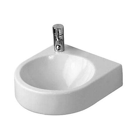 Lave-mains Duravit ARCHITEC sans trop pleinavec plage de robinettrie 360x380mavec trou pour robinet-Vorst we