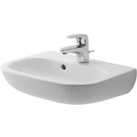 Lave-mains Duravit D-code 450 mm - Blanc - trou de robinetterie prépercé