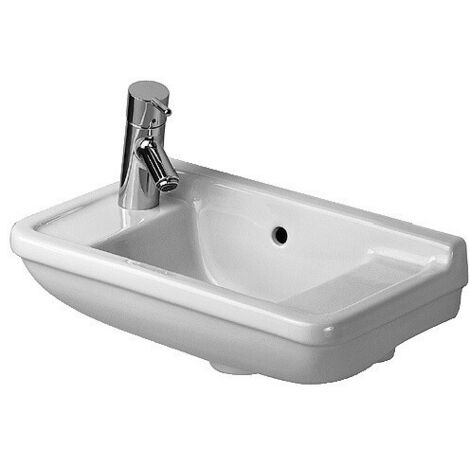 Lave-mains Duravit STARCK 3avec trop plein plage de robinettrie 50x26cavec trou pour robinet-Vorst we