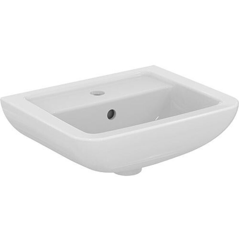 Lave-mains Eurovit Plus 1 trou pour robinetterie, blanc, l x h x p : 450 x 170 x 360 mm