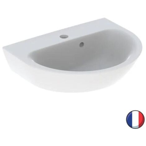 Lave-mains Geberit Renova 50x40cm Trou rob. au centre Blc - GEBERIT 500.376.01.1