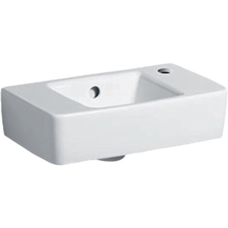Lave-mains Geberit Renova Compact, Blanc, 40x15x25cm, trou de robinetterie à droite