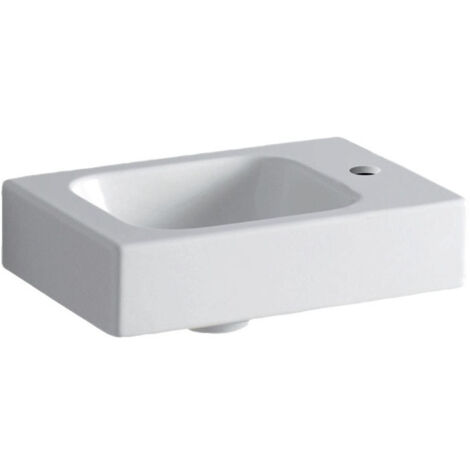 Lave-mains iCon 380x280mm avec trou pour robinet droite blanc KT