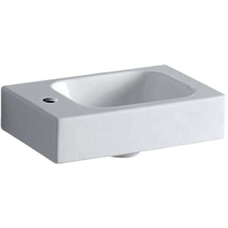Lave-mains iCon 380x280mm avec trou pour robinet gauche blanc KT