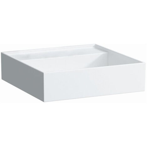 Lave-mains KARTELL 460 x 460 mm sans trop-plein, sans trou pour robinet blanc LAUFEN