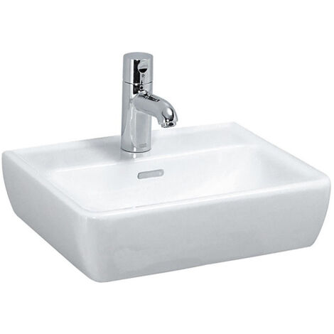 Lave-mains LAUFEN PRO A 450 x 340 mm avec trop-plein, 1 trou pour robinet design Bahama beige LAUFEN