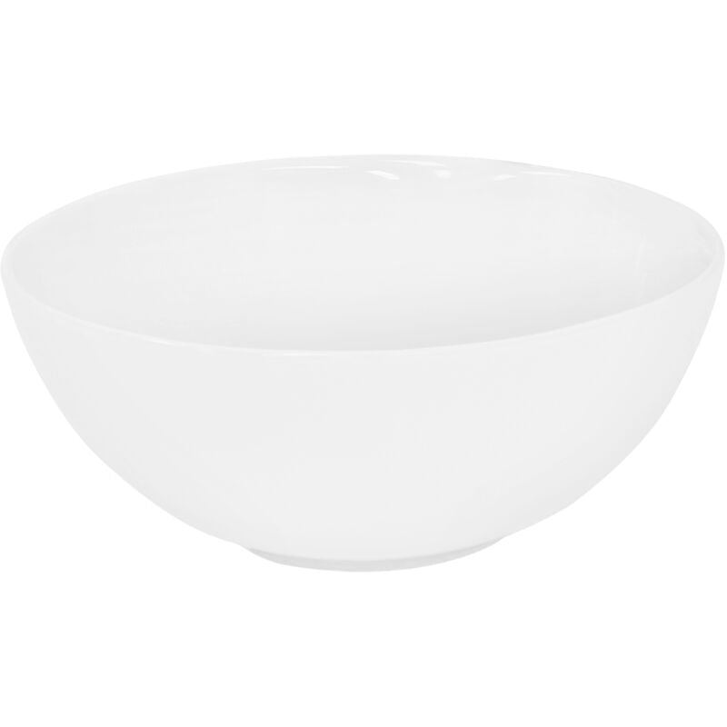 Ecd Germany Vasque à Poser Lavabo Salle de Bain - 320 x 320 x 135 mm - en Céramique - Blanc - Lave-Mains Évier Vasque Salle de Bain Toilette - Drain