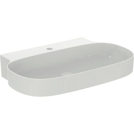 Lave-mains Linda-X 1 vasque sans rebord 750x500x135mm poli blanc