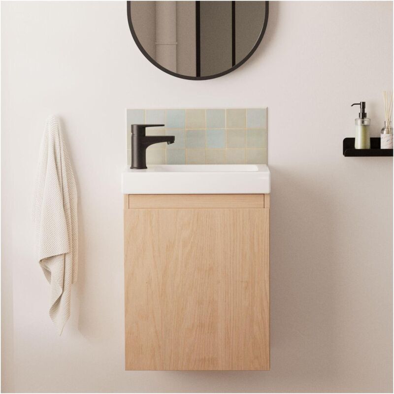 Meuble lave-mains lisa + robinet noir