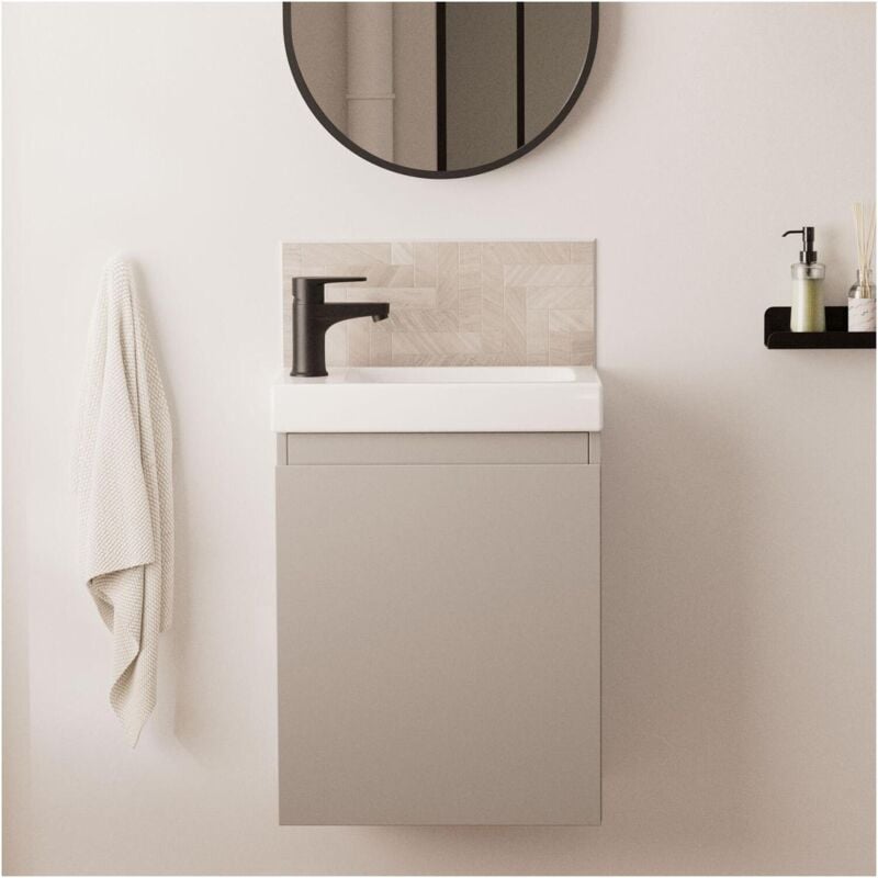 Meuble lave-mains lisa + robinet noir