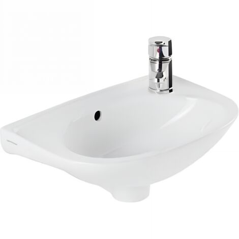 Lave-mains mural 40x27 MIRA porcelaine vitrifiée Gamme PRO SANINDUSA couleur blanc