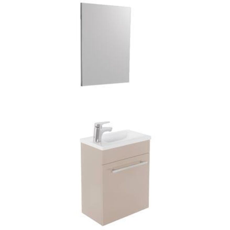 Ondée - Meuble lave-mains taupe à suspendre 40cm - nino