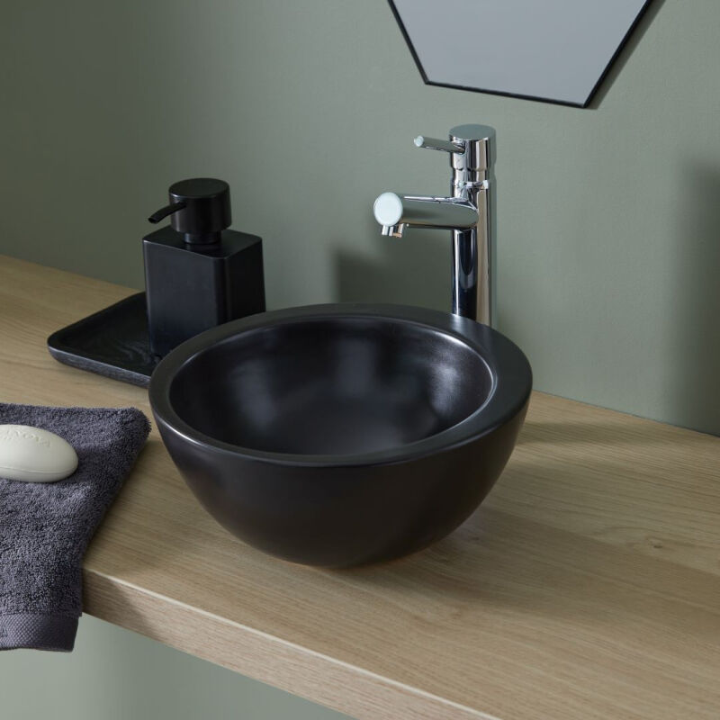 Godart - Lave mains noir design 26 cm forme bol - Florence