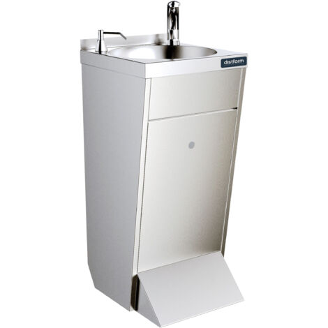 Lave-Mains sur Piètement en Inox avec un Robinet Électronique et un Distributeur de Savon - Distform