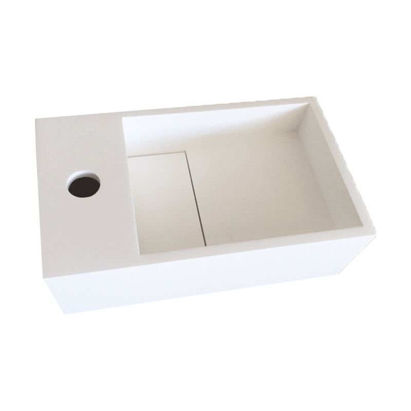 

Lavabo Rectangular, 35 cm en Solid Surface – Manita – G