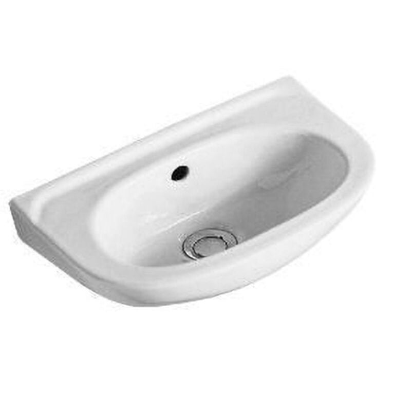 Gustavsberg - Lave-mains volta compact - Céramique - Longueur : 40 cm - Largeur : 25 cm - Blanc brillant