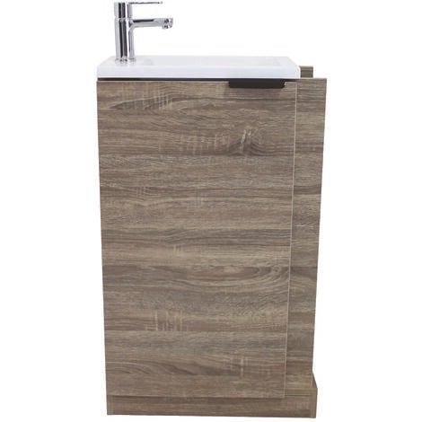 Lave-mains WOODY - 57cm - Bois - Mélaminé - Livré en kit