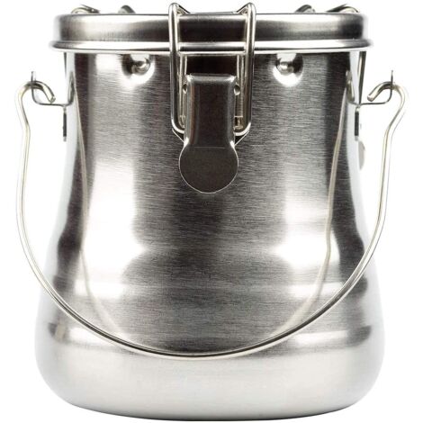 Lave-pinceaux en acier inoxydable - Portable - Anti-fuite - Avec couvercle et filtre - 8,6 x 10,2 cm