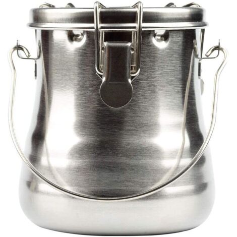 Lave-pinceaux en acier inoxydable - Portable - Anti-fuite - Avec couvercle et filtre - 8,6 x 10,2 cm