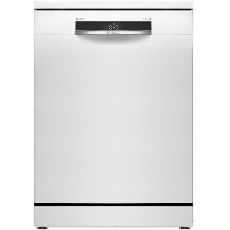 Bosch - Lave-vaisselle pose libre SSMS6ZCW12F SER6 - 14 couverts - Induction - L60cm - 38 dB - tiroir a couverts - Blanc