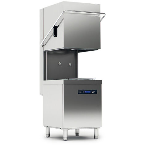 Lave-vaisselle à capot professionnel digital avec pompe de décharge, panier 50x50 cm - Virtus