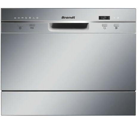 Lave-vaisselle compact pose libre BRANDT DFC6519S - Induction - 6 couverts - L55cm - 49dB - Inox