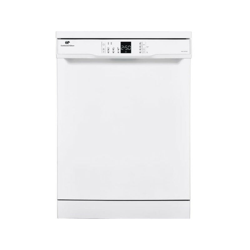 Lave-vaisselle pose libre Continental Edison CELV1347DW - 13 couverts - Largeur 59,8 cm- Classe e - 47 dB - blanc