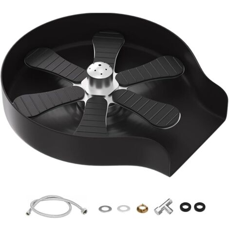 Lave Verre,  Rince Verre Evier Acier Inoxydable Noir