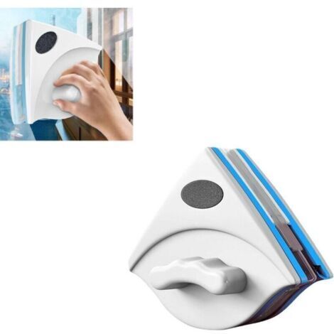 Lave Vitre Magnétique Double Vitrage, Brosse de Nettoyage pour Vitres Double Face, Ettoy Vitre Intéri pour Vitres Vitrées 3-8mm, avec Corde Anti-Chute