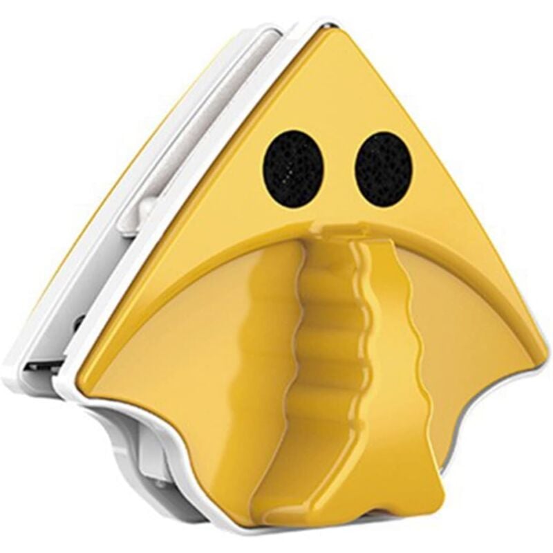 Fitags - Lave Vitre Magnétique, Nettoyant à Vitres Double Face, Magnétique Double Vitrage Wiper vec Corde Anti-Chute pour Vitres Vitrées 3-8mm, Jaune
