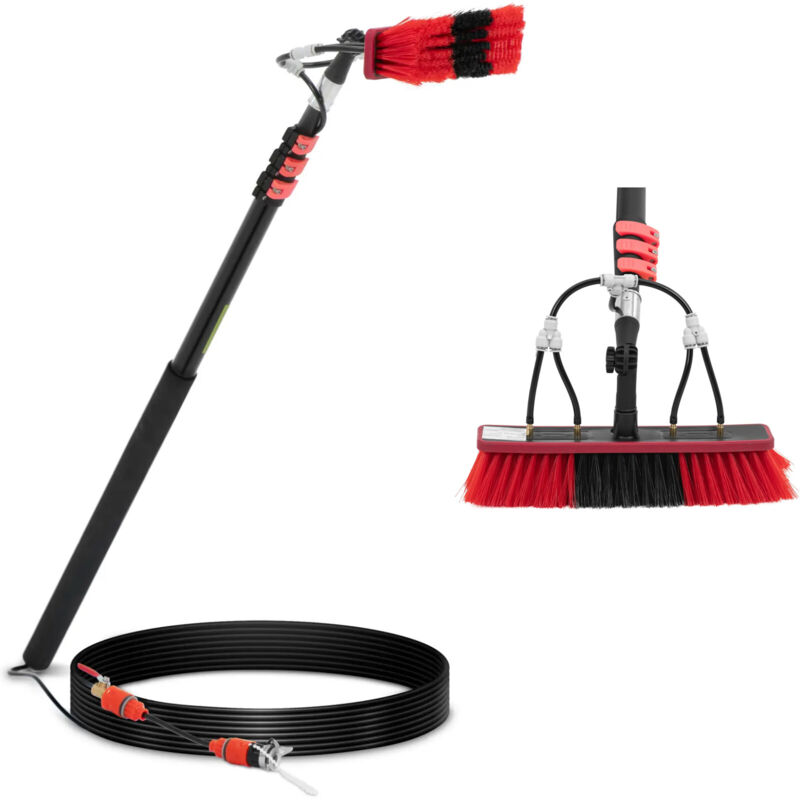Lave vitre télescopique 125 à 360 cm avec brosse 35 cm - Brosse lavage télescopique