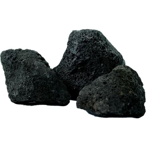 Lave volcanique noire pour aquarium, pierres décoratives, 1 kg