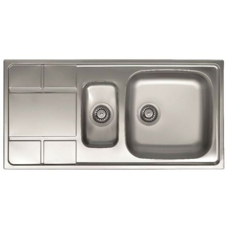 Lavello Cucina 2 Vasche con Gocciolatoio, Lavabo Cucina Da Incasso In  Acciaio Inox Lucido, Lavandino Cucina Acciaio Inox Antigraffio Filotop Olio  Antiaderente Lavello Sottotop 2 Vasche : : Fai da te