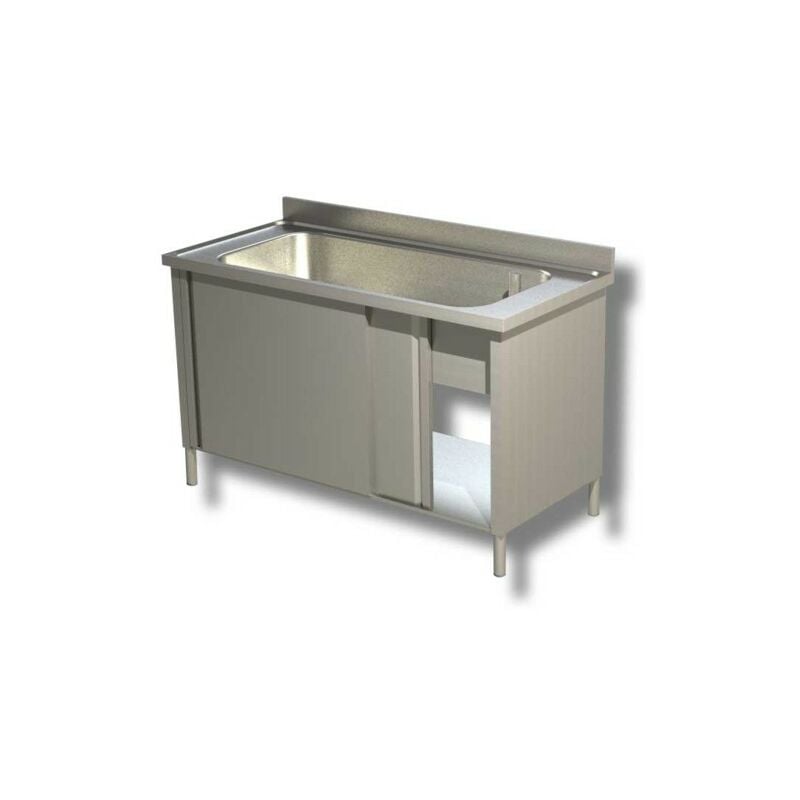 Lavello 100x70x85 acciaio inox 430 armadiato