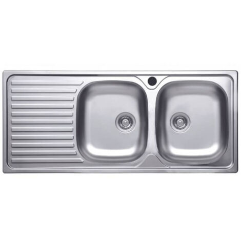 Lavello 116x50 SA138 2 vasche e gocciolatoio sinistro