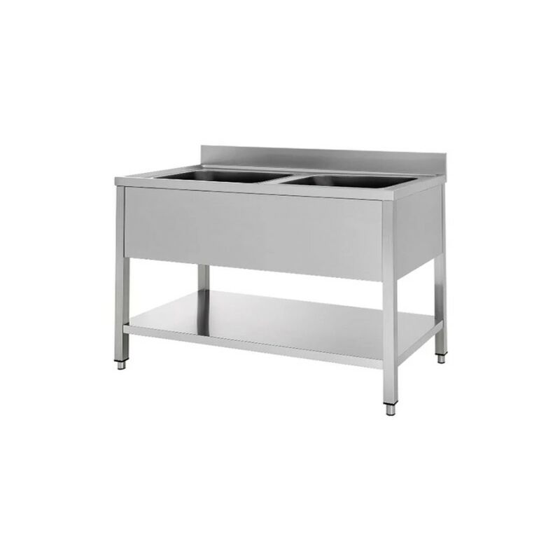 Lavello 120x70x85 acciaio inox 430 su gambe