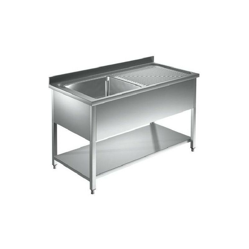 Lavello 130x70x85 acciaio inox 430 su gambe