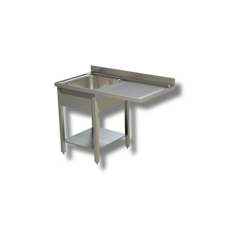 Lavello 140x70x85 acciaio inox 430 su gambe