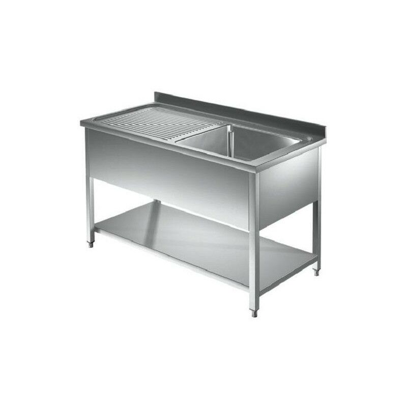 Lavello 150x70x85 acciaio inox 430 su gambe