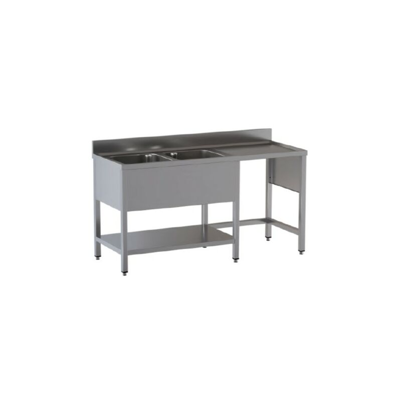 Lavello 160x60x85 acciaio inox 430 su gambe